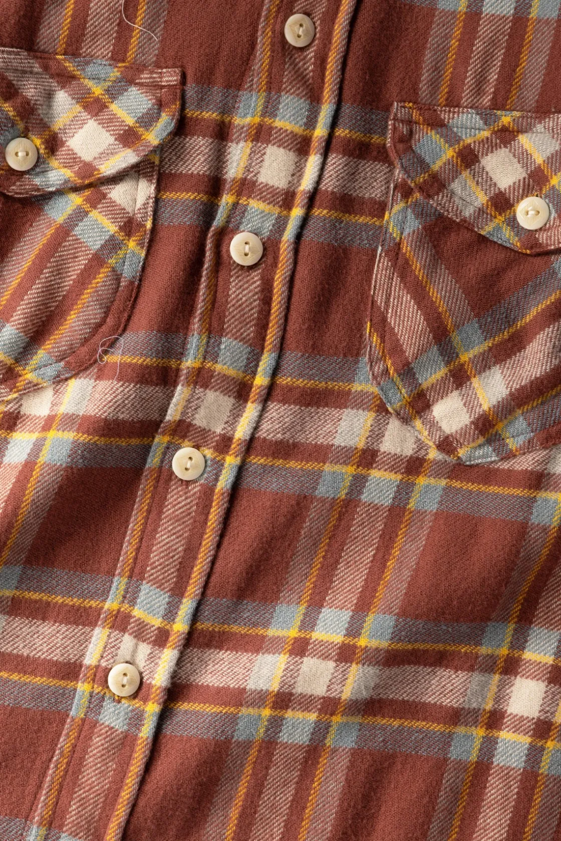 Shirts<Wythe Washed Flannel Workshirt - Autumn Rust