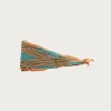Accessories<Kapital WASHER Crinkle Silk Neckerchief (PECOS Stripe) - Turquoise