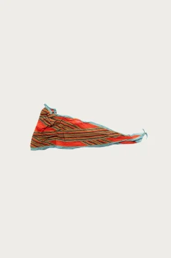 Accessories<Kapital WASHER Crinkle Silk Neckerchief (PECOS Stripe) - Red