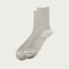 Accessories<Rototo Washi/Recycled Cotton Rib Crew Socks - Gray