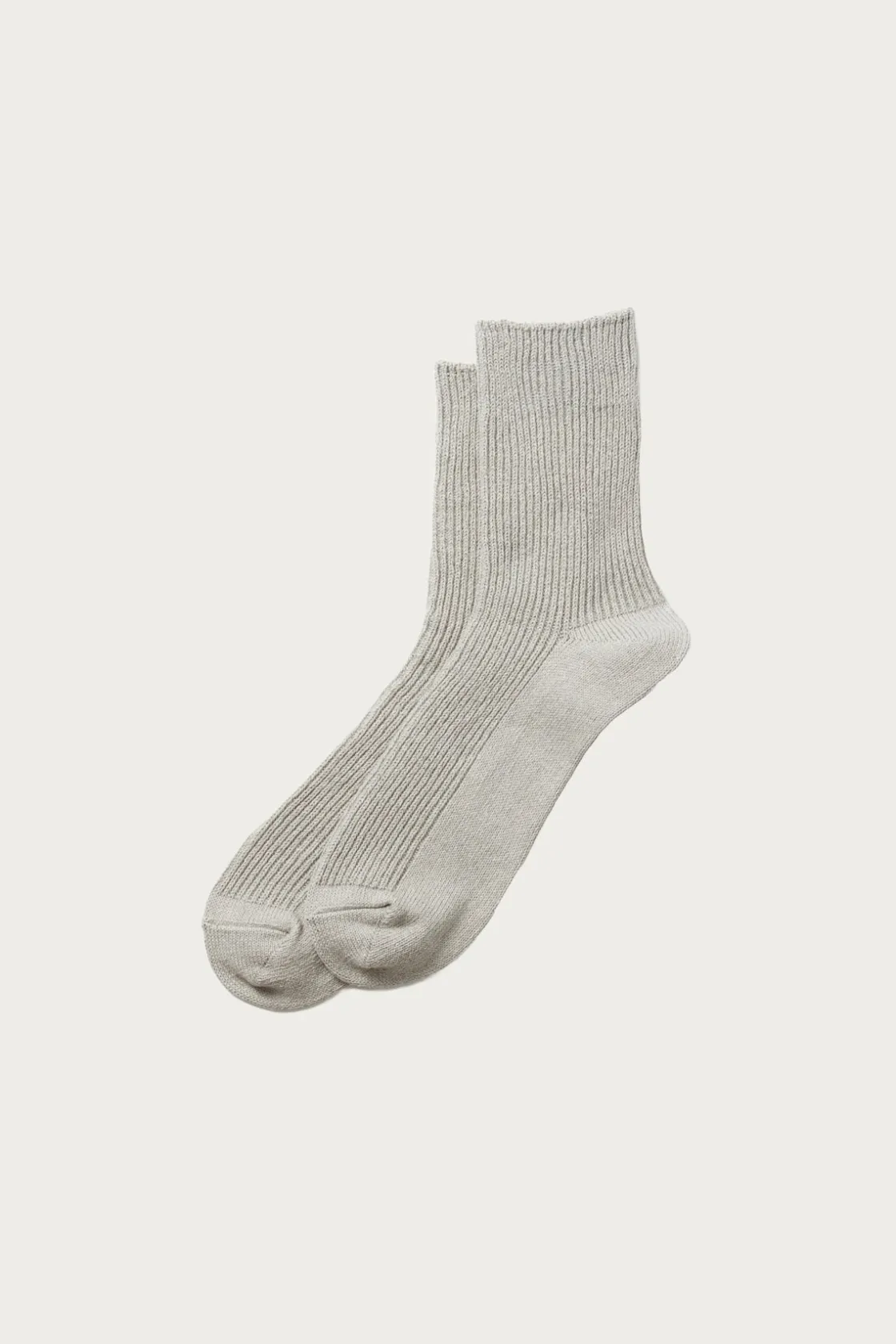 Accessories<Rototo Washi/Recycled Cotton Rib Crew Socks - Gray
