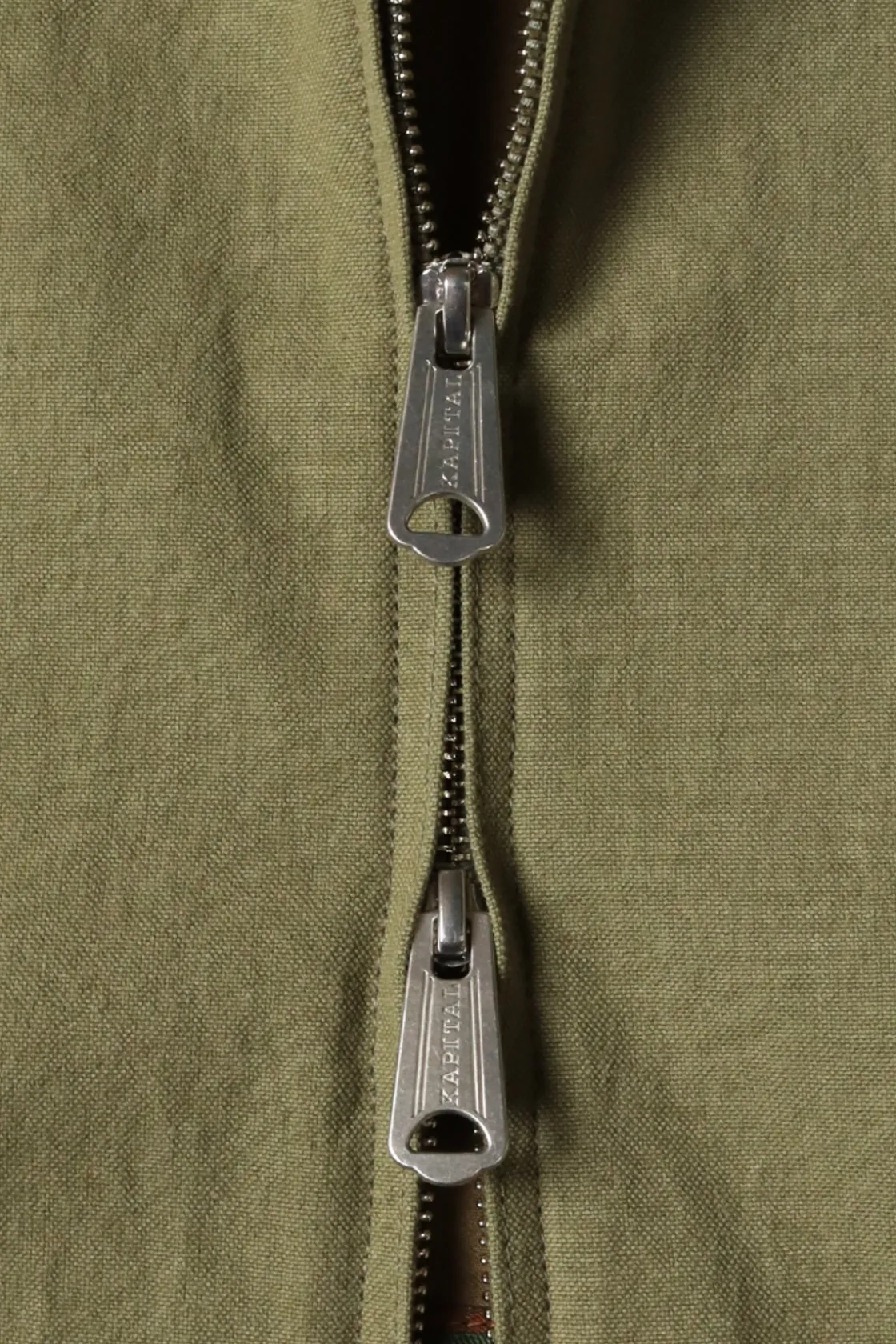 Coats, Jackets, And Vests<Kapital Water-Repellent Canvas ZIP-UP KAYAK PAW-PAW Blouson - Khaki
