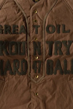 Coats, Jackets, And Vests<Kapital Weather Cotton Oil Coating Baseball Blouson - Khaki