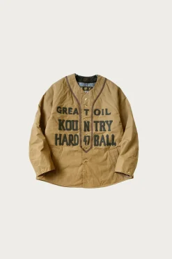 Coats, Jackets, And Vests<Kapital Weather Cotton Oil Coating Baseball Blouson - Beige