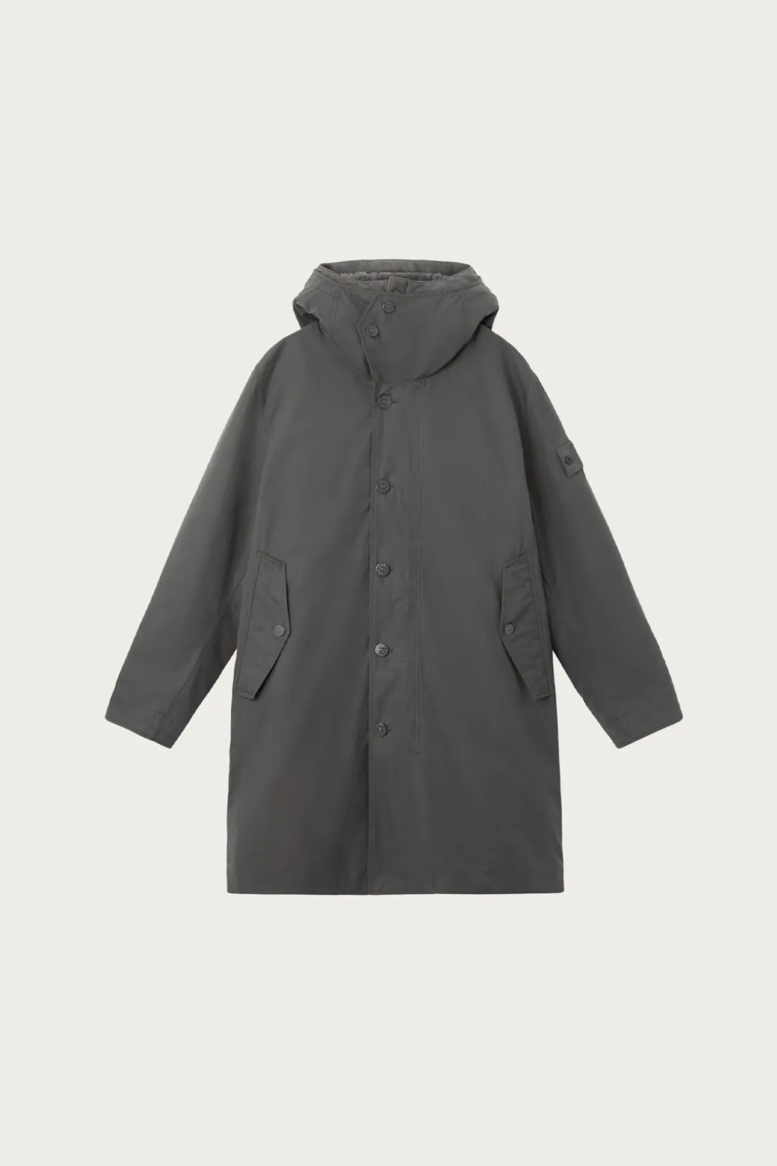Coats, Jackets, And Vests<Stone Island Weatherproof Cotton Canvas Parka - Grey