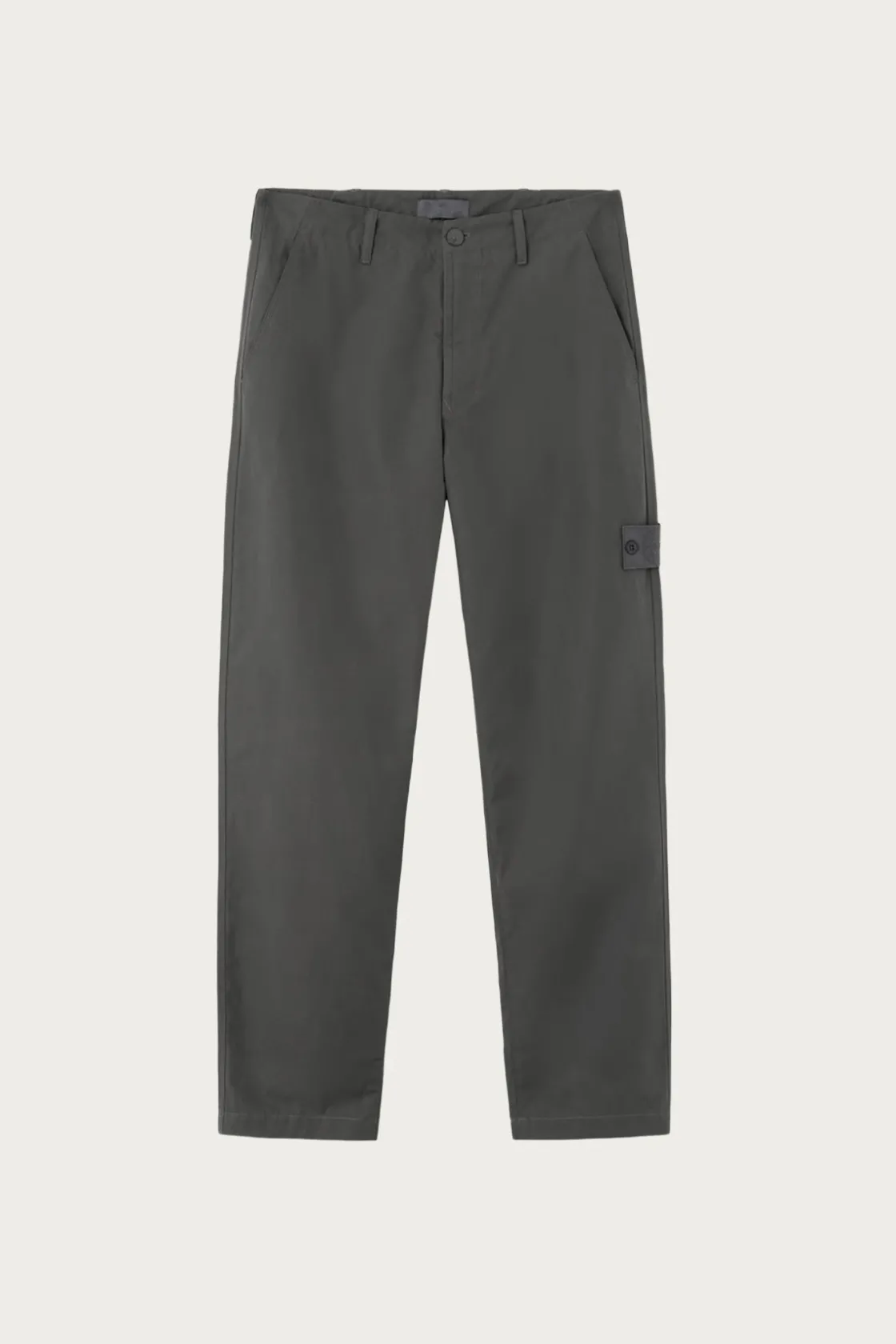 Pants<Stone Island Weatherproof Cotton Canvas Trousers - Grey