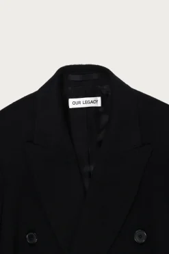 Coats, Jackets, And Vests<Our Legacy Whale Coat - Black Hairy Wool