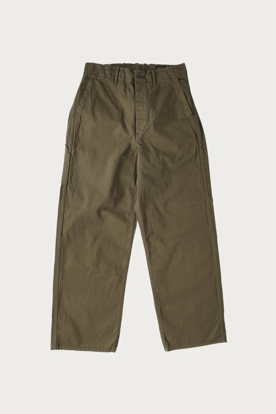 Pants<orSlow Wide Fit French Work Pants - Army Green