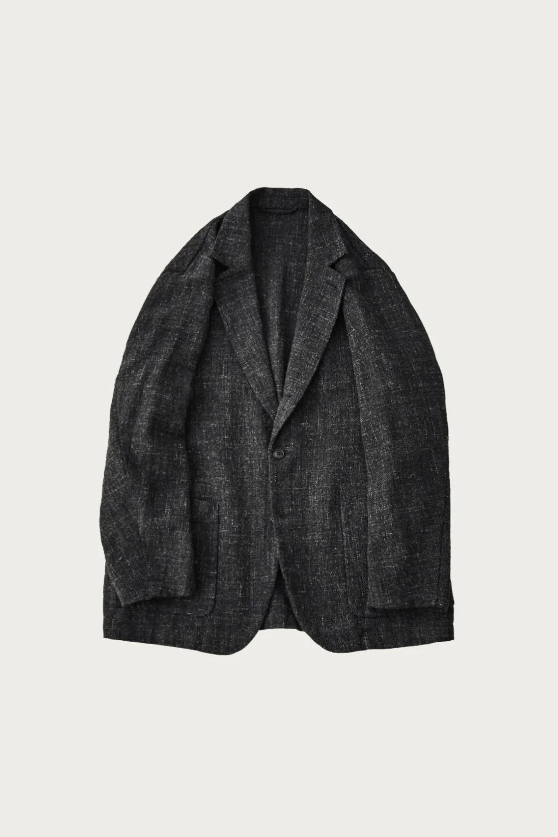 Coats, Jackets, And Vests<CONFECT Wool Cotton Linen Melange Tweed Jacket - Black