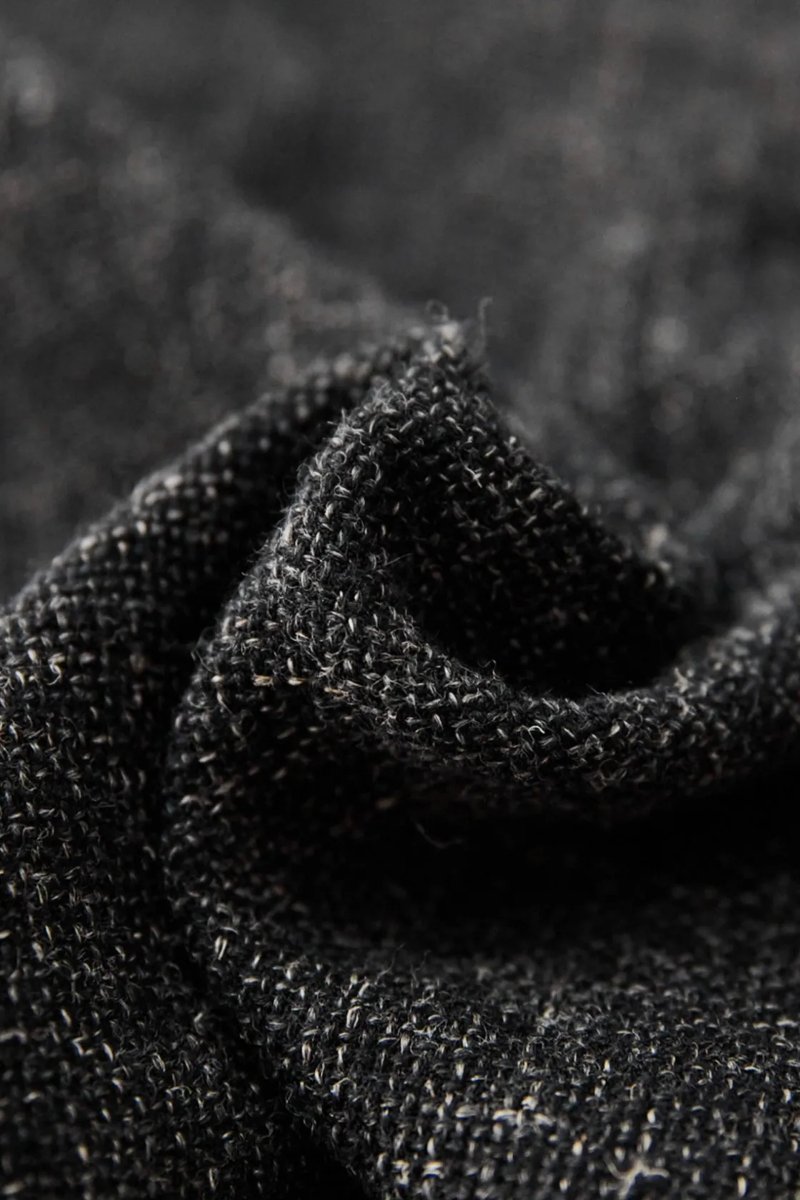 Coats, Jackets, And Vests<CONFECT Wool Cotton Linen Melange Tweed Jacket - Black