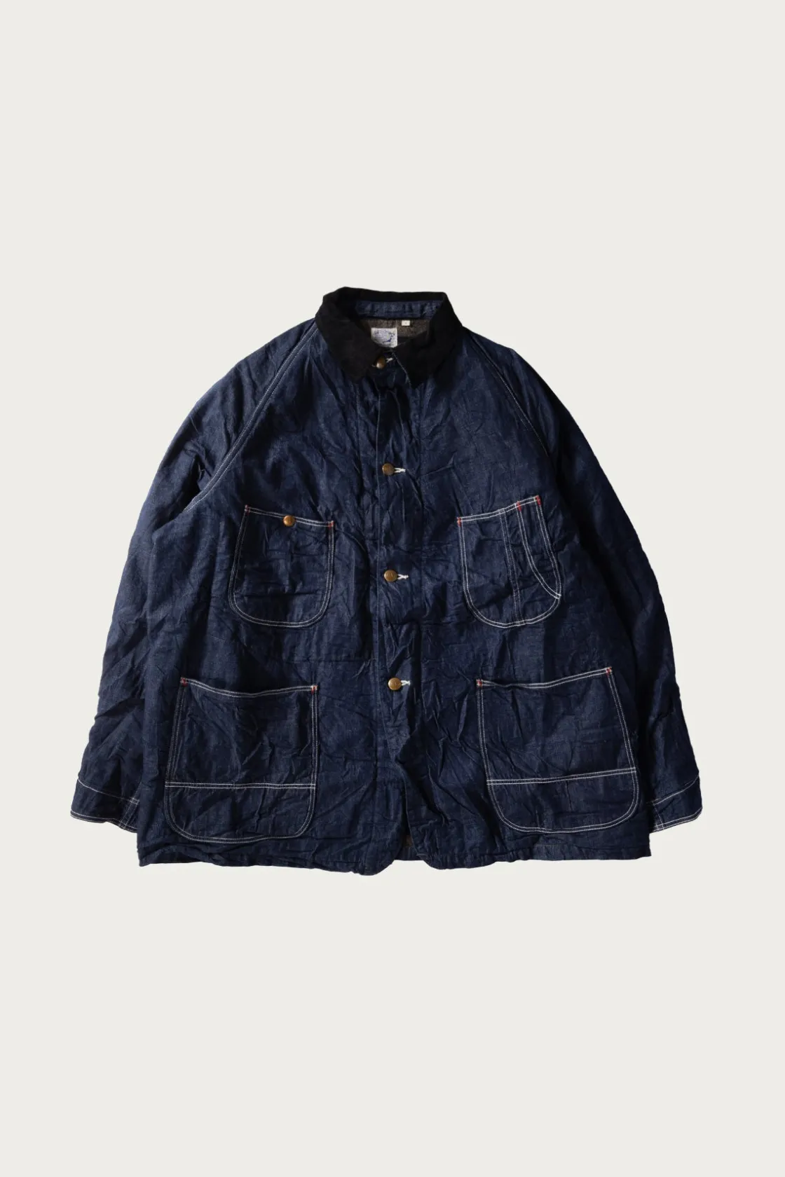 Coats, Jackets, And Vests<orSlow Wool Liner Relax Fit Denim Coverall - One Wash