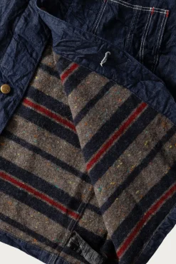 Coats, Jackets, And Vests<orSlow Wool Liner Relax Fit Denim Coverall - One Wash