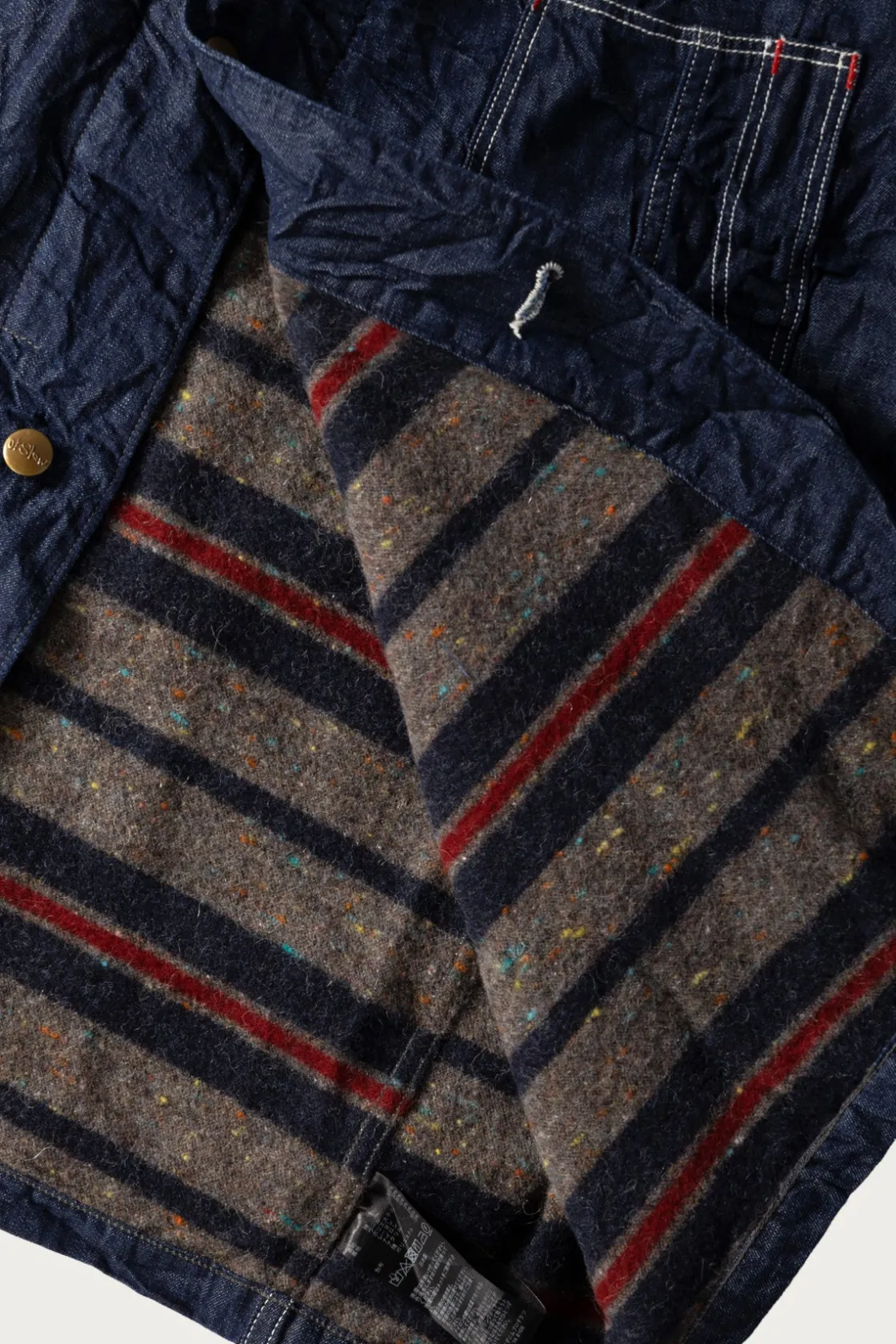 Coats, Jackets, And Vests<orSlow Wool Liner Relax Fit Denim Coverall - One Wash