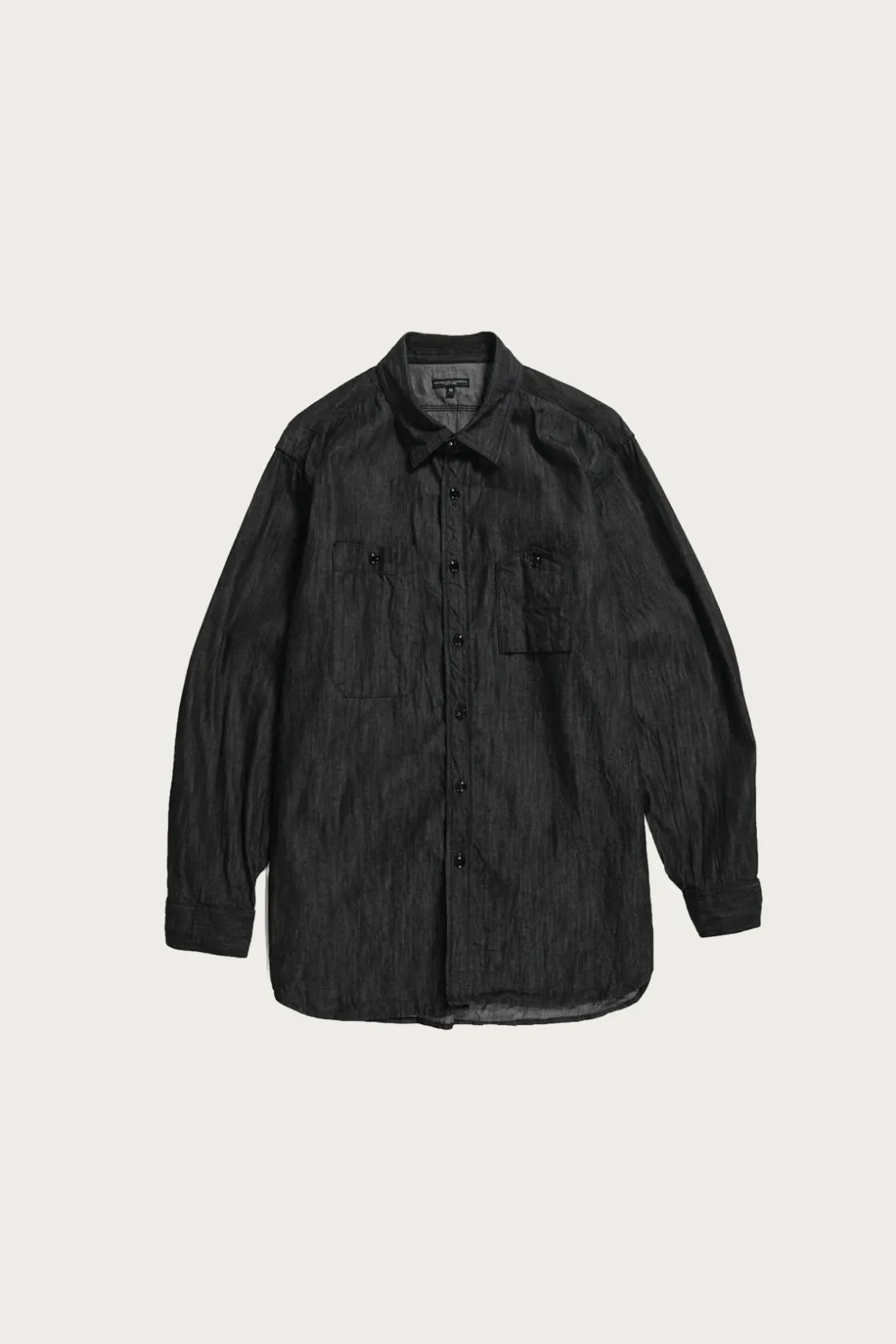 Shirts<Engineered Garments Work Shirt - Black Cotton Denim Shirting