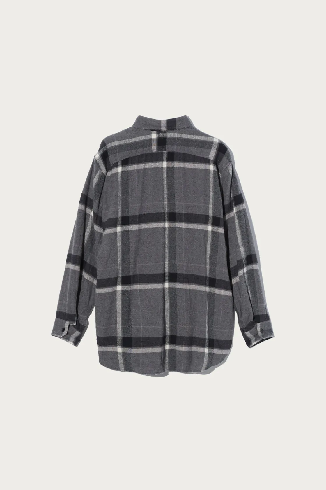 Shirts<Engineered Garments Work Shirt - Grey/Black Cotton Brushed Big Plaid