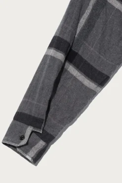 Shirts<Engineered Garments Work Shirt - Grey/Black Cotton Brushed Big Plaid