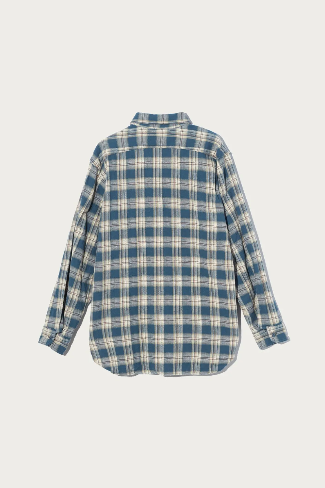 Shirts<Engineered Garments Work Shirt - Navy Cotton Plaid Jacquard