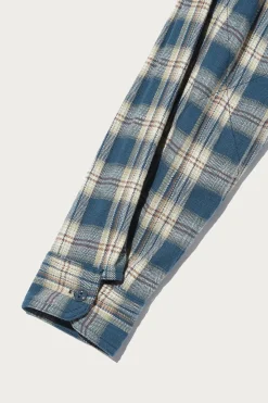 Shirts<Engineered Garments Work Shirt - Navy Cotton Plaid Jacquard