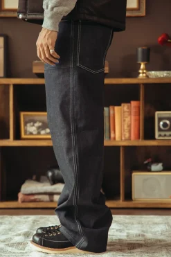 Denim<The Real McCoys WWII Denim Work Trousers - Indigo