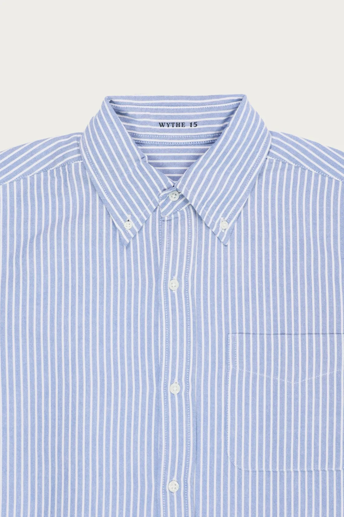 Shirts<Wythe Oxford - Blue/White Stripe