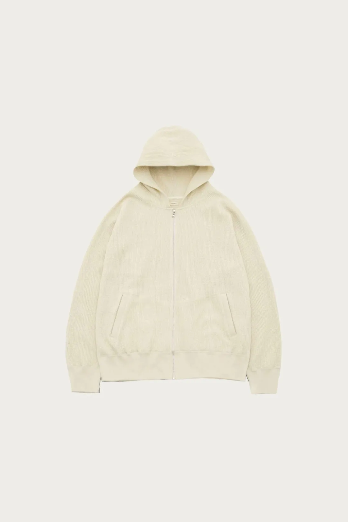 Tees And Sweats<nanamica Zip-Up Thermal Hoodie - Natural
